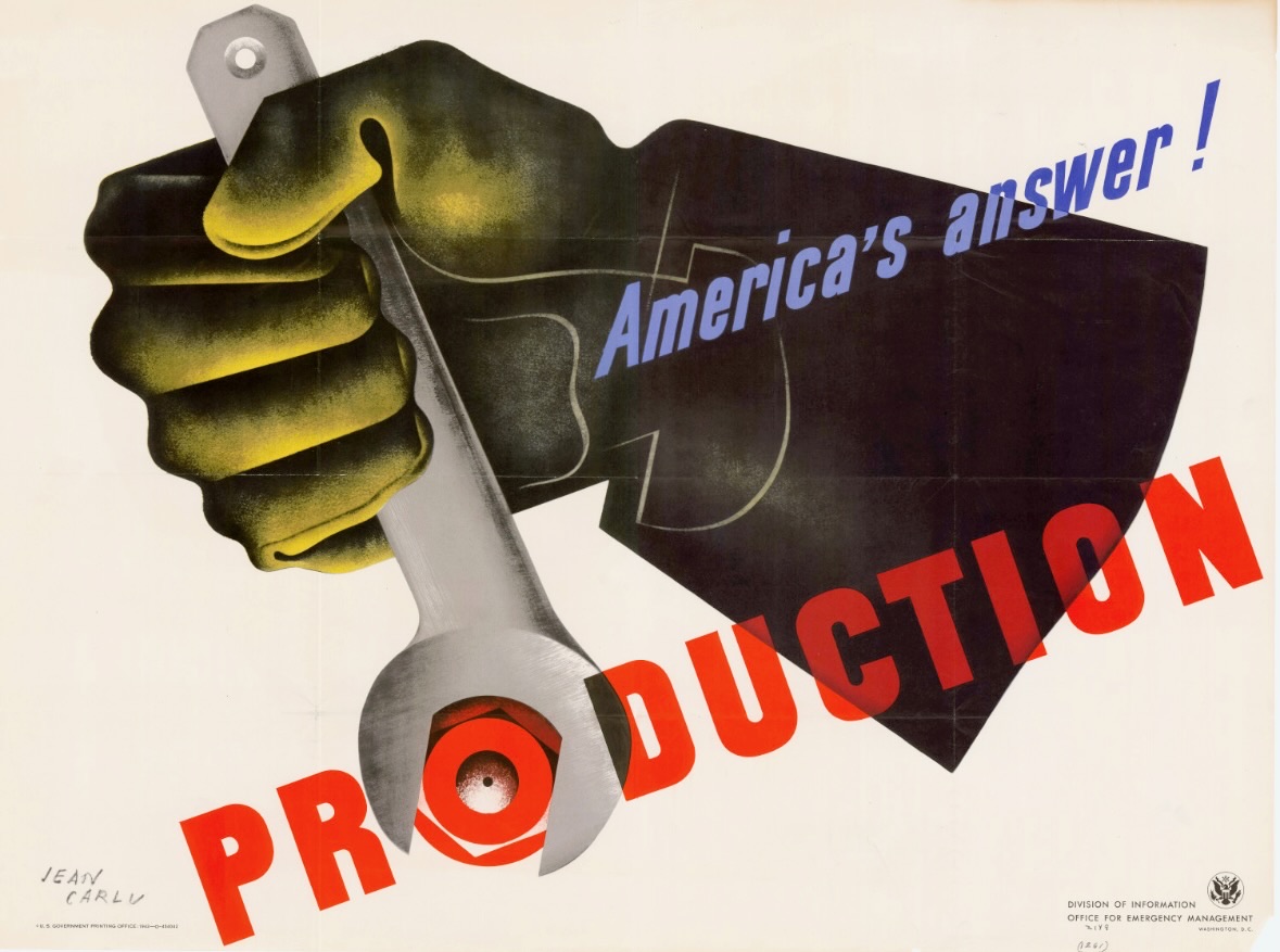 Vintage American industrial production poster